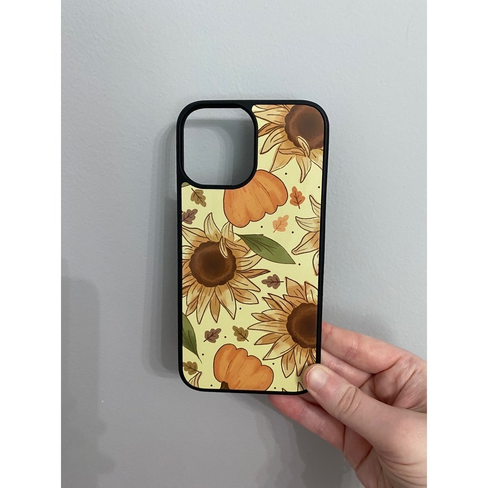 iPhone 12 Pro Max Case Unisex OS Yellow Sunflower Pumpkin Autumn Fall Bumper